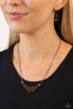 Load image into Gallery viewer, Paparazzi 🔆 Dramatic Diadem - Brass Necklace