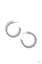 Load image into Gallery viewer, oak-sisters-jewelry-braided-bravado-silver-earrings-paparazzi-accessories-by-lisa