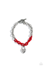 Load image into Gallery viewer, oak-sisters-jewelry-locked-and-loved-red-paparazzi-accessories-by-lisa