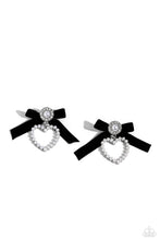Load image into Gallery viewer, oak-sisters-jewelry-bow-and-then-black-post earrings-paparazzi-accessories-by-lisa