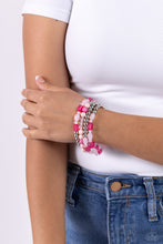 Load image into Gallery viewer, Paparazzi 🔆 Glassy Gait - Pink Bracelet