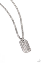 Load image into Gallery viewer, oak-sisters-jewelry-glitzy-gauge-white-mens necklace-paparazzi-accessories-by-lisa
