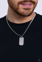 Load image into Gallery viewer, Paparazzi 🔆 Glitzy Gauge - White Mens Necklace