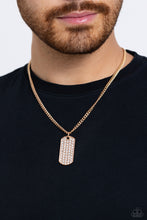 Load image into Gallery viewer, Paparazzi 🔆 Glitzy Gauge - Gold Mens Necklace