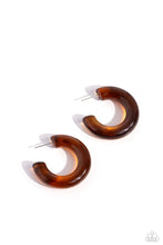 Load image into Gallery viewer, oak-sisters-jewelry-glassy-gaze-brown-earrings-paparazzi-accessories-by-lisa