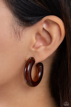 Load image into Gallery viewer, Paparazzi 🔆 Glassy GAZE - Brown Earrings