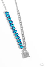 Load image into Gallery viewer, oak-sisters-jewelry-lock-and-roll-blue-necklace-paparazzi-accessories-by-lisa