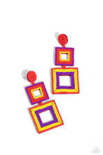 Load image into Gallery viewer, oak-sisters-jewelry-seize-the-squares-red-paparazzi-accessories-by-lisa