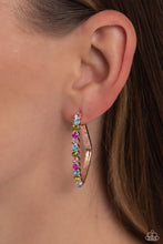 Load image into Gallery viewer, Paparazzi 🔆 Triangular Tapestry - Rose Gold Earrings