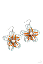 Load image into Gallery viewer, oak-sisters-jewelry-pearl-crush-orange-earrings-paparazzi-accessories-by-lisa