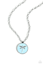 Load image into Gallery viewer, oak-sisters-jewelry-decorative-dragonfly-blue-necklace-paparazzi-accessories-by-lisa