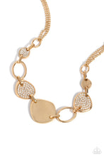 Load image into Gallery viewer, oak-sisters-jewelry-asymmetrical-attention-gold-necklace-paparazzi-accessories-by-lisa