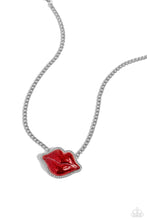 Load image into Gallery viewer, oak-sisters-jewelry-lip-locked-red-paparazzi-accessories-by-lisa