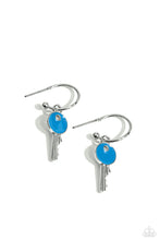 Load image into Gallery viewer, oak-sisters-jewelry-key-performance-blue-earrings-paparazzi-accessories-by-lisa