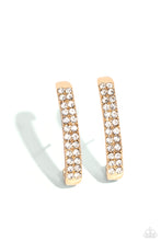 Load image into Gallery viewer, oak-sisters-jewelry-sliding-series-gold-post earrings-paparazzi-accessories-by-lisa