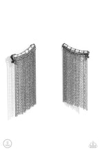 Load image into Gallery viewer, oak-sisters-jewelry-feuding-fringe-black-post earrings-paparazzi-accessories-by-lisa