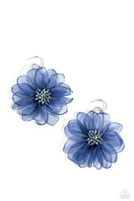 Load image into Gallery viewer, oak-sisters-jewelry-cosmopolitan-chiffon-blue-earrings-paparazzi-accessories-by-lisa