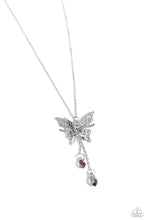 Load image into Gallery viewer, oak-sisters-jewelry-enchanted-wings-silver-necklace-paparazzi-accessories-by-lisa