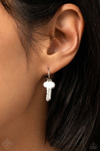 Load image into Gallery viewer, Paparazzi 🔆 The Key to Everything - Silver Earrings