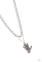 Load image into Gallery viewer, oak-sisters-jewelry-giving-a-hand-silver-necklace-paparazzi-accessories-by-lisa