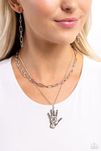 Load image into Gallery viewer, Paparazzi 🔆 Giving a Hand - Silver Necklace