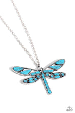 Load image into Gallery viewer, oak-sisters-jewelry-flying-low-blue-necklace-paparazzi-accessories-by-lisa