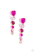Load image into Gallery viewer, oak-sisters-jewelry-cascading-casanova-pink-post earrings-paparazzi-accessories-by-lisa