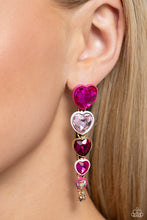 Load image into Gallery viewer, Paparazzi 🔆 Cascading Casanova - Pink Post Earrings
