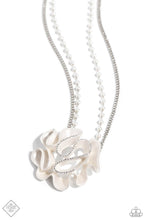 Load image into Gallery viewer, oak-sisters-jewelry-pleated-power-white-necklace-paparazzi-accessories-by-lisa