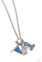 Load image into Gallery viewer, oak-sisters-jewelry-cheering-section-blue-necklace-paparazzi-accessories-by-lisa
