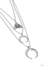 Load image into Gallery viewer, oak-sisters-jewelry-moth-medley-silver-necklace-paparazzi-accessories-by-lisa