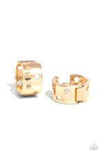Load image into Gallery viewer, oak-sisters-jewelry-setting-the-star-high-gold-earrings-paparazzi-accessories-by-lisa