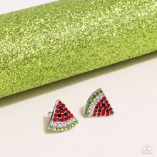 Load image into Gallery viewer, Paparazzi 🔆 Watermelon Slice - Red Post Earrings