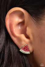 Load image into Gallery viewer, Paparazzi 🔆 Watermelon Slice - Red Post Earrings