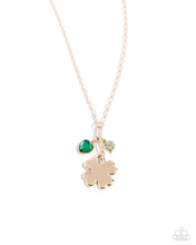 Load image into Gallery viewer, oak-sisters-jewelry-luck-of-the-draw-green-necklace-paparazzi-accessories-by-lisa