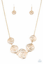 Load image into Gallery viewer, oak-sisters-jewelry-rosy-rosette-gold-necklace-paparazzi-accessories-by-lisa