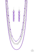 Load image into Gallery viewer, Paparazzi 🔆 Mardi Gras Mayhem - Purple Necklace
