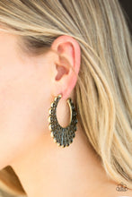 Load image into Gallery viewer, Paparazzi 🔆 Funky Flirt - Brass Earrings
