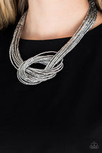 Load image into Gallery viewer, Paparazzi 🔆 Knotted Knockout - Silver Necklace
