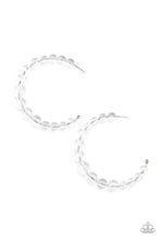 Load image into Gallery viewer, Paparazzi 🔆 In the Clear - White Hoop Earrings
