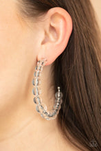 Load image into Gallery viewer, Paparazzi 🔆 In the Clear - White Hoop Earrings
