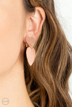 Load image into Gallery viewer, Paparazzi 🔆 Cowgirl Crush - Rose Gold Clip-On Earrings
