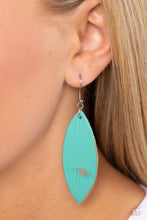 Load image into Gallery viewer, Paparazzi 🔆 Leather Lounge - Blue Earrings
