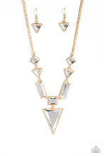 Load image into Gallery viewer, oak-sisters-jewelry-fetchingly-fierce-gold-necklace-paparazzi-accessories-by-lisa
