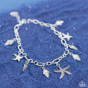 Paparazzi 🔆 Stars and Shells - Silver Anklet