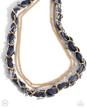 Load image into Gallery viewer, oak-sisters-jewelry-denim-danger-gold-necklace-paparazzi-accessories-by-lisa
