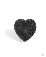 Load image into Gallery viewer, oak-sisters-jewelry-hypnotizing-heart-black-ring-paparazzi-accessories-by-lisa
