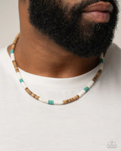 Load image into Gallery viewer, Paparazzi 🔆 Wood Wardrobe - Blue Necklace
