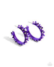 Load image into Gallery viewer, oak-sisters-jewelry-fashionable-flower-crown-purple-earrings-paparazzi-accessories-by-lisa
