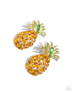 oak-sisters-jewelry-pineapple-pizzazz-yellow-post earrings-paparazzi-accessories-by-lisa